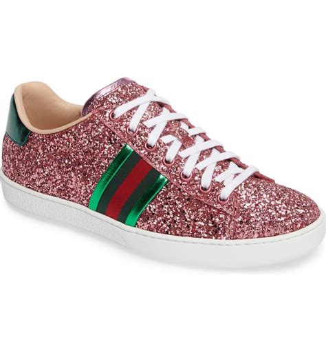 glittery gucci shoes|gucci ace glitter sneakers.